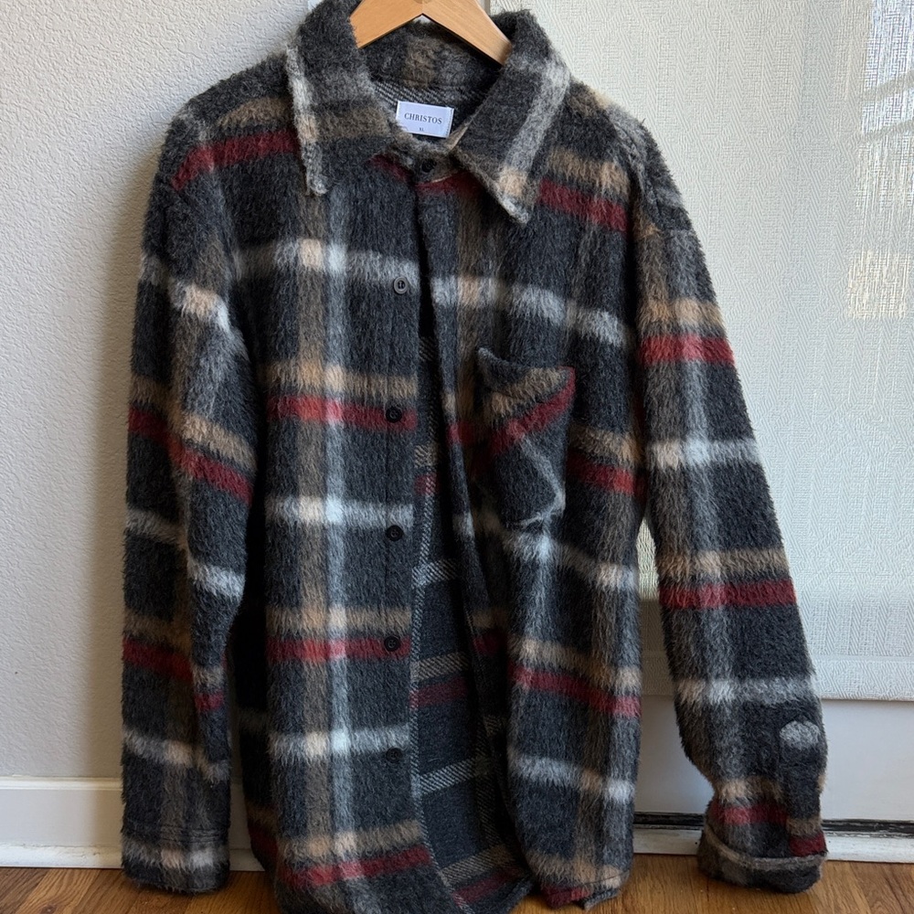 Christos Mohair Flannel Shirt XL